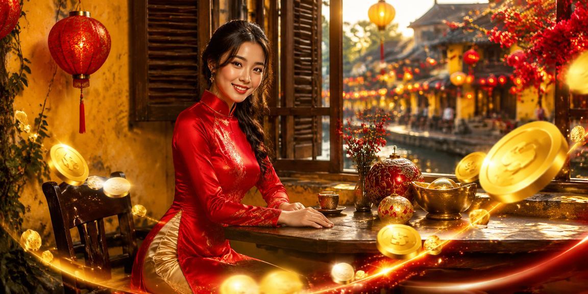 Không gian giải trí casino tại Hội An với áo dài truyền thống Việt Nam